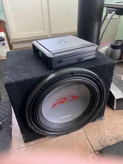 Alpine subwoofer and amp