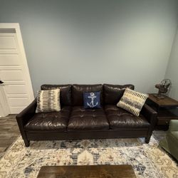 Brown Leather Couch