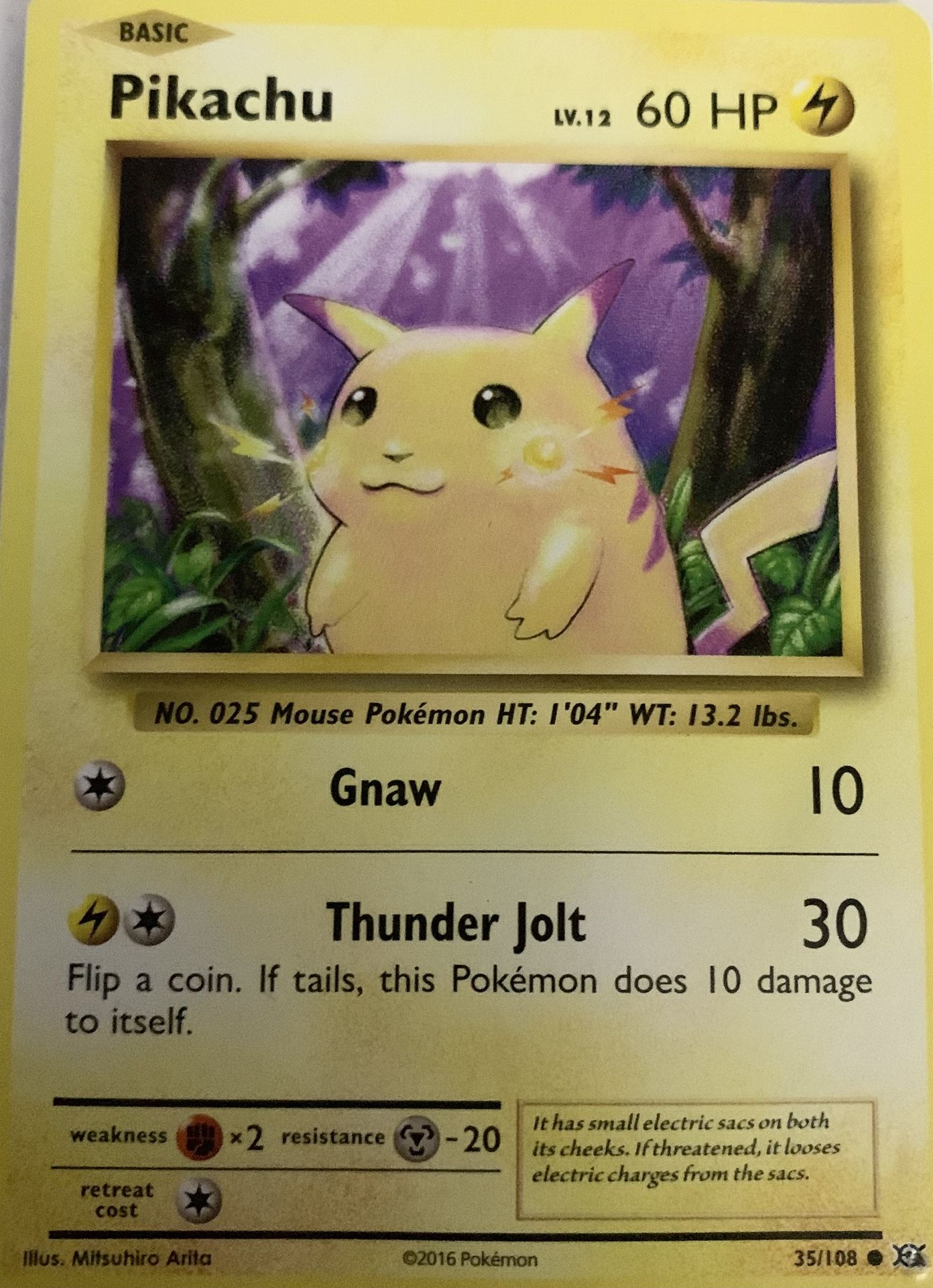 Shadowless Pikachu Pokemon Trading Card 1995
