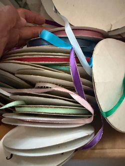 Lot of Satin Ribbon Spools Assorted Colors