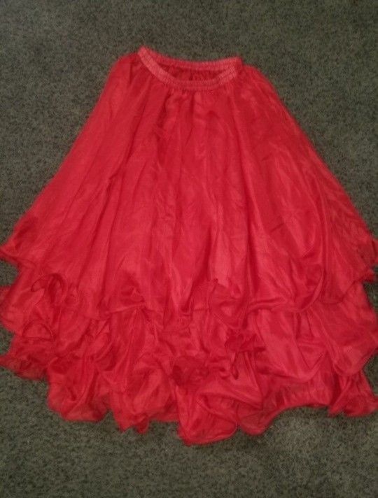 Long Red Skirt