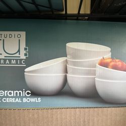 Ceramic cereal bowls 8pk Tu Studio