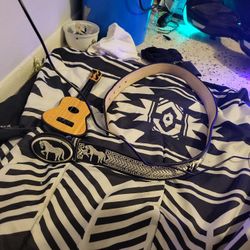 Embroided Black Charro Belt