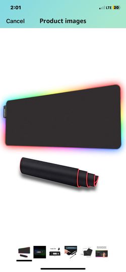 RGB Soft Gaming Mouse Pad Large, Oversized Glowing Led Extended Mousepad ，Non-Slip Rubber Base Computer Keyboard Pad Mat，31.5X 11.8in