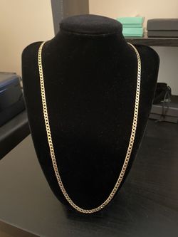 Flat curb necklace (gold layered)