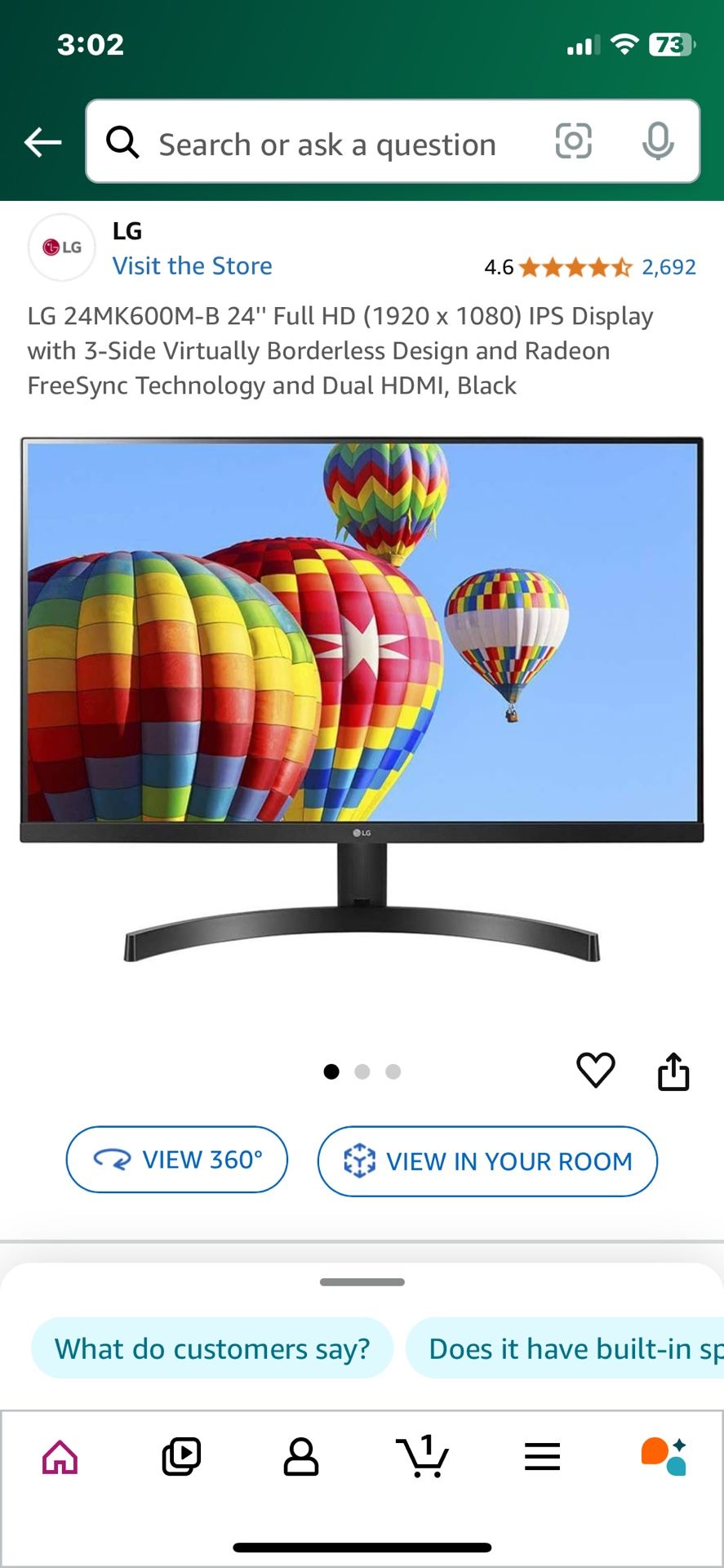 2 LG monitors