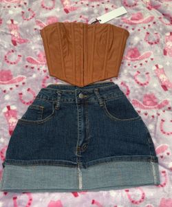 Leather corset top