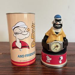 Popeye Brutus Fossil Watch Figurine Series COA Vintage 90s 1994 Never Worn