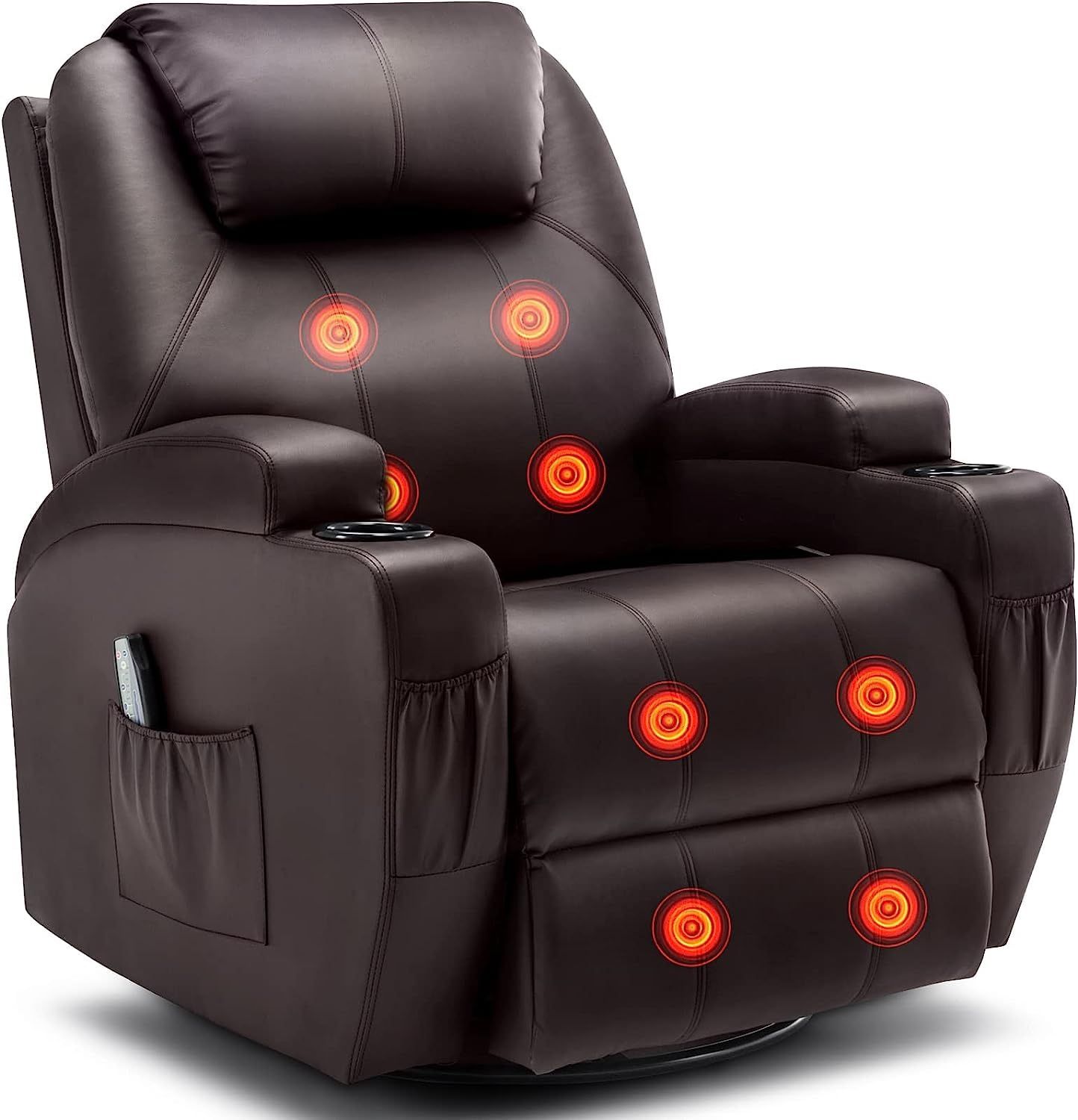 New in box Korser Recliner Chair, Rocking Chair with Massage and Heat, 360° Swivel Recliner
