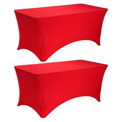 JALANCY 2 Pack 6FT Spandex Table Covers
