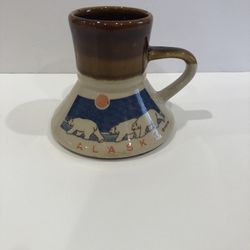 Vintage 1985 Alaska Wide Base Coffee Mug 