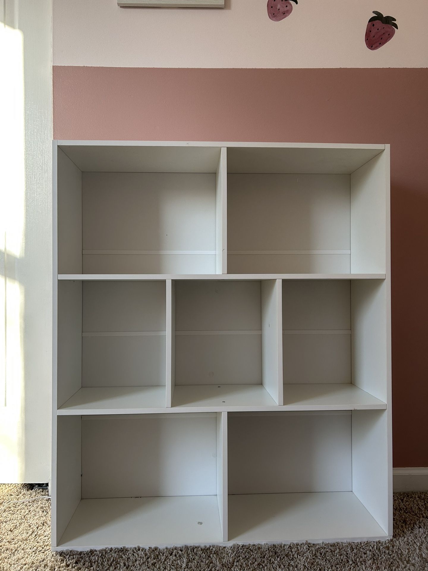 3 tier white bookshelf