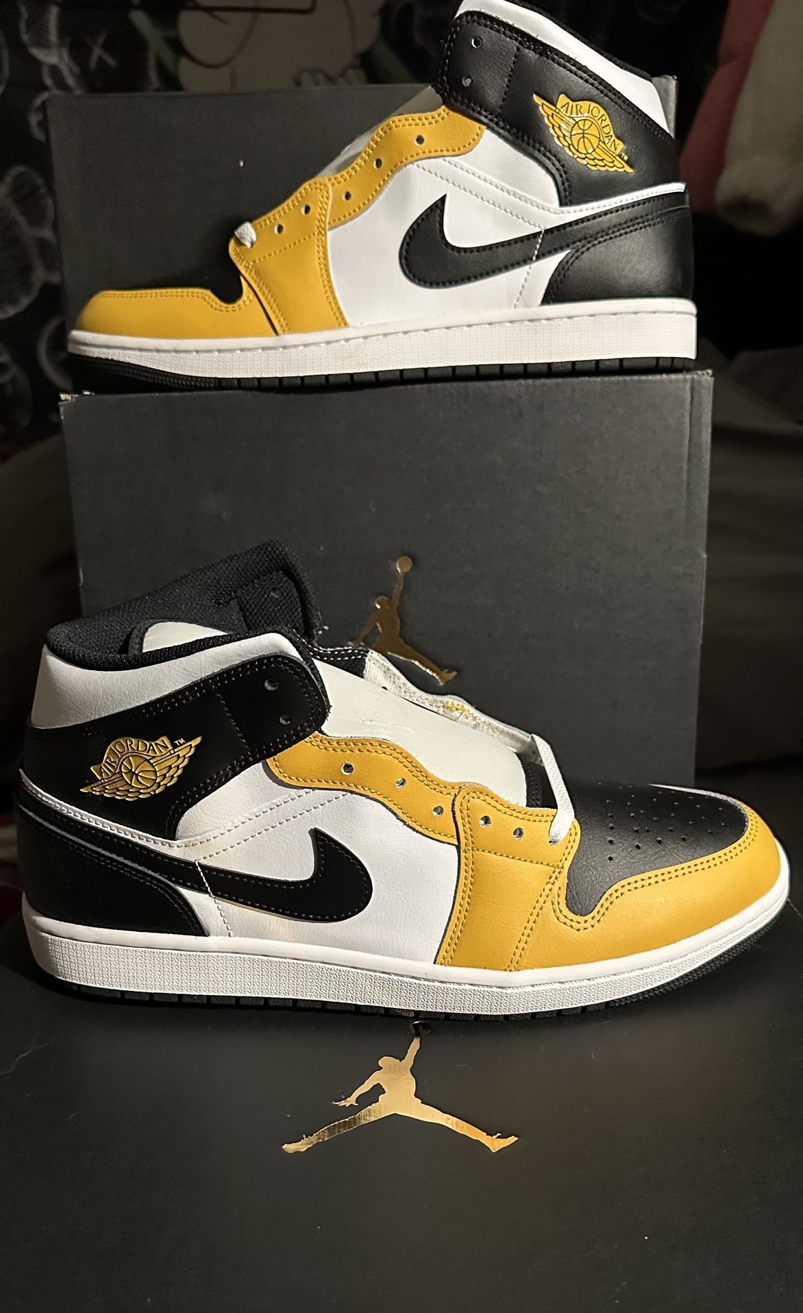 Jordan 1 Mid 'Yellow Ochre' (Accepting Trades) 11.5 & 10.5