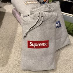 Supreme FW16 box logo hoodie heather gray  size Largre