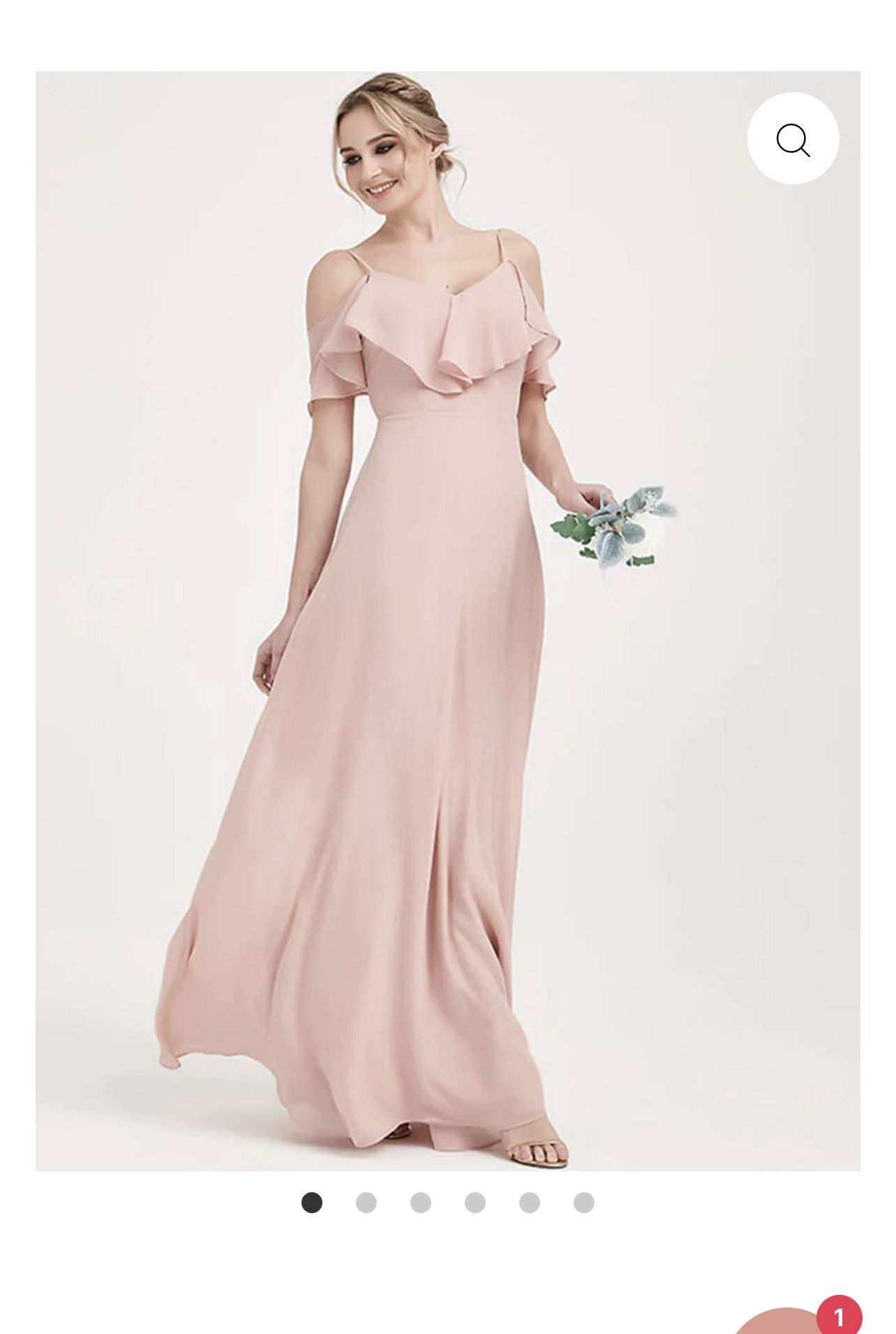 Levkoff Chiffon Dusty Pink Dress