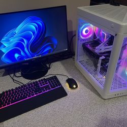 High Gaming PC Setup, RTX 4080 GPU, 14900K CPU, 32GB RAM, 2TB NVMe, 360MM AIO, 850W PSU, 27” 1440P 170Hz Monitor, Gaming Gear