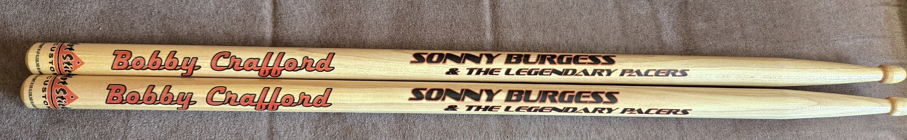 Drum Sticks - Sonny Burgess - Bobby Crafford - Hot Sticks Custom