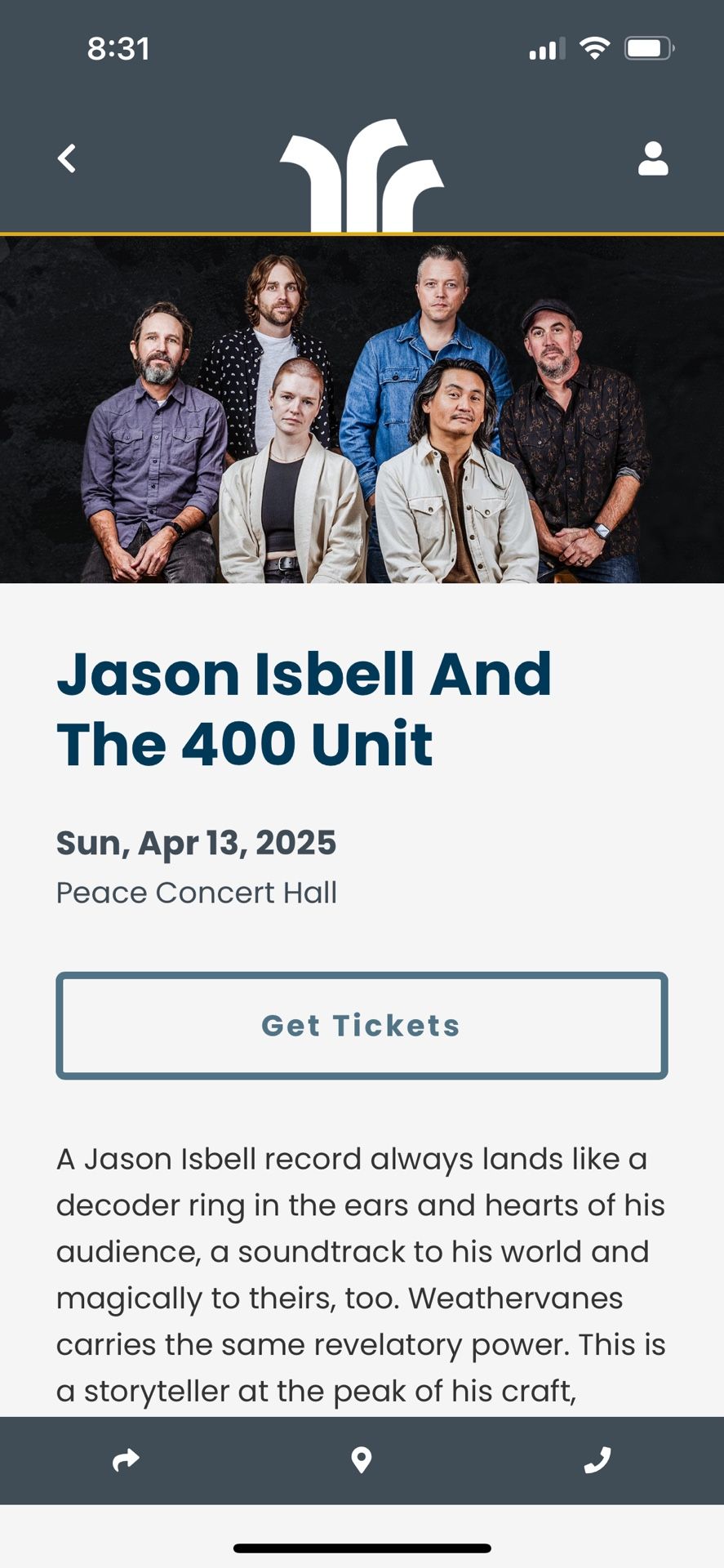 Jason Isbell Tickets 4/13/25 at the Peace Center At 7 PM