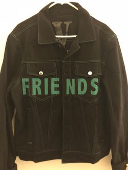 Vlone denim top jacket green
