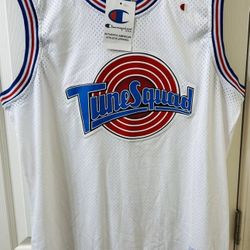 NEW Space Jam Tune Squad Taz CHAMPION Basketball Jersey White XL Free Ship!! NWT