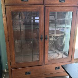 Mission style cabinet