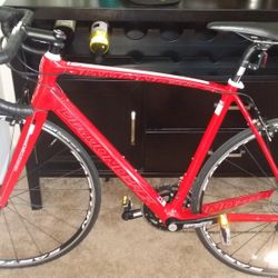 Carbon fiber DB podium 7 frame with shimano gear set