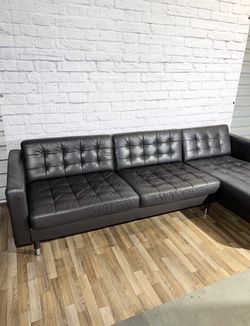 IKEA MORABO Leather Sofa w/ Chaise⚡️