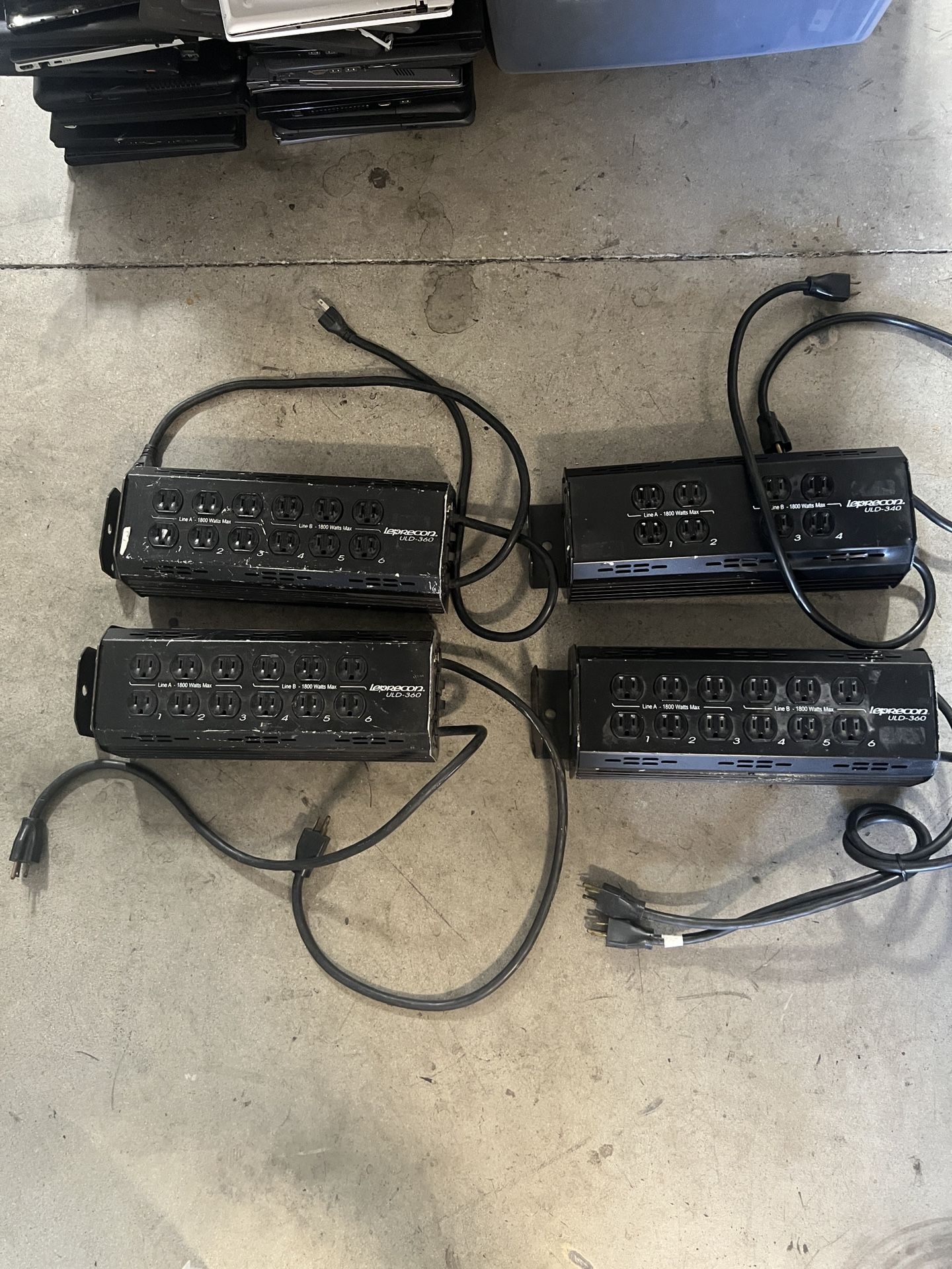 Lot Of 4 Leprecon ULD-360/ ULD340 Standard Power Dimmer Pack