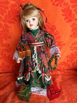 Porcelain Christmas doll