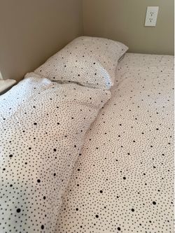 IKEA VINTER Duvet Cover Set – Black & White Dot Pattern