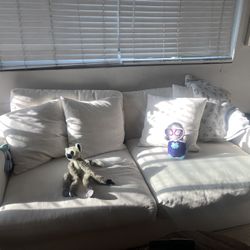 2 White/Cream sofas  