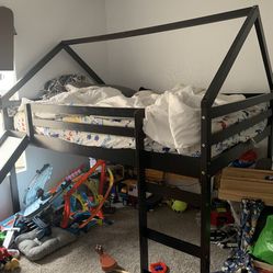 Full Size Bunk Bed With Attached Slide! 