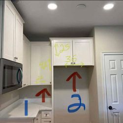 White Shaker Kitchen Cabinets - 8 Piece