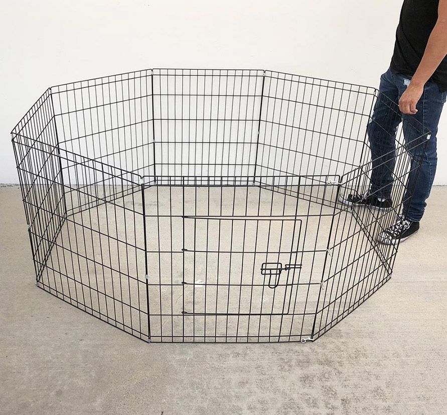 Brand New $39 Foldable 24” Tall x 24” Wide x 8-Panel Pet Playpen Dog Crate Metal Fence Exercise Cage
