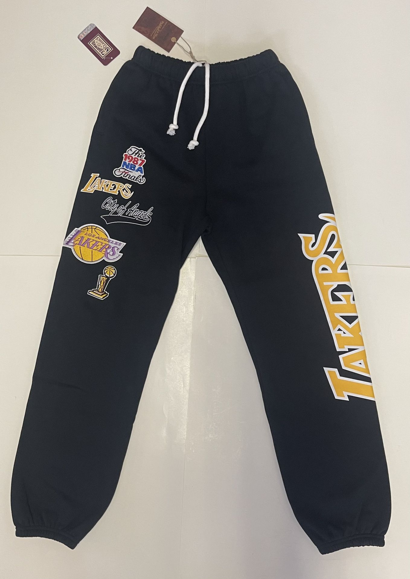 Mitchell & Ness Black NBA Los Angeles Lakers Champ City Joggers Small MSRP $90