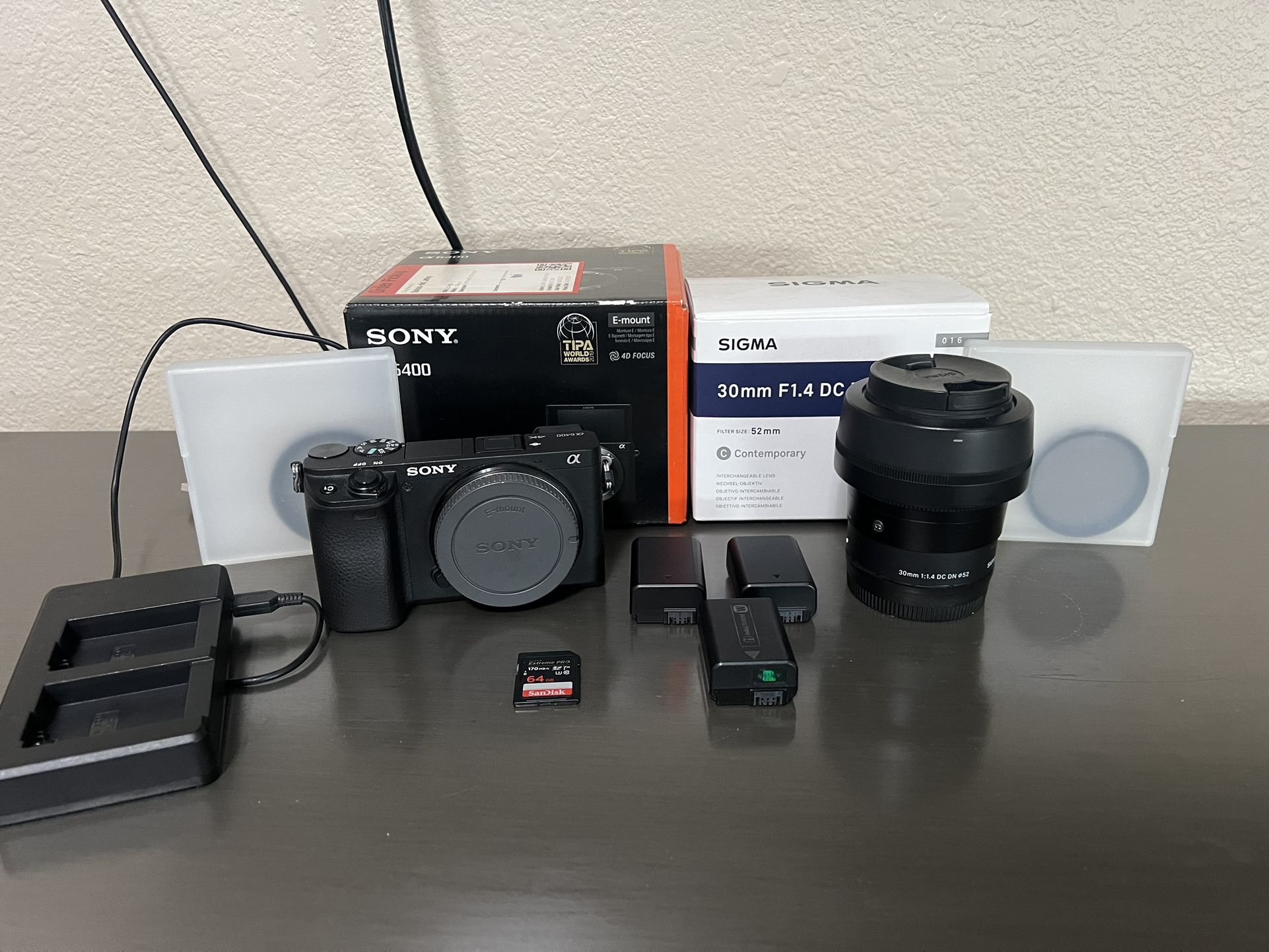 Sony A6400 + Sigma F1.4 30mm Lens