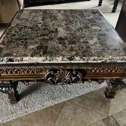 Marble Coffee Table And Side Table Set