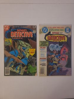 Detective Comics #'s 477 & 488 Batman! DC Comics 1980 Back Issues