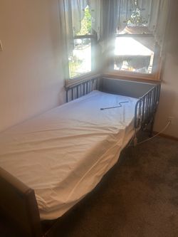 Invacare Full Electric Hospital Bed w/ Mattress & Side Rails