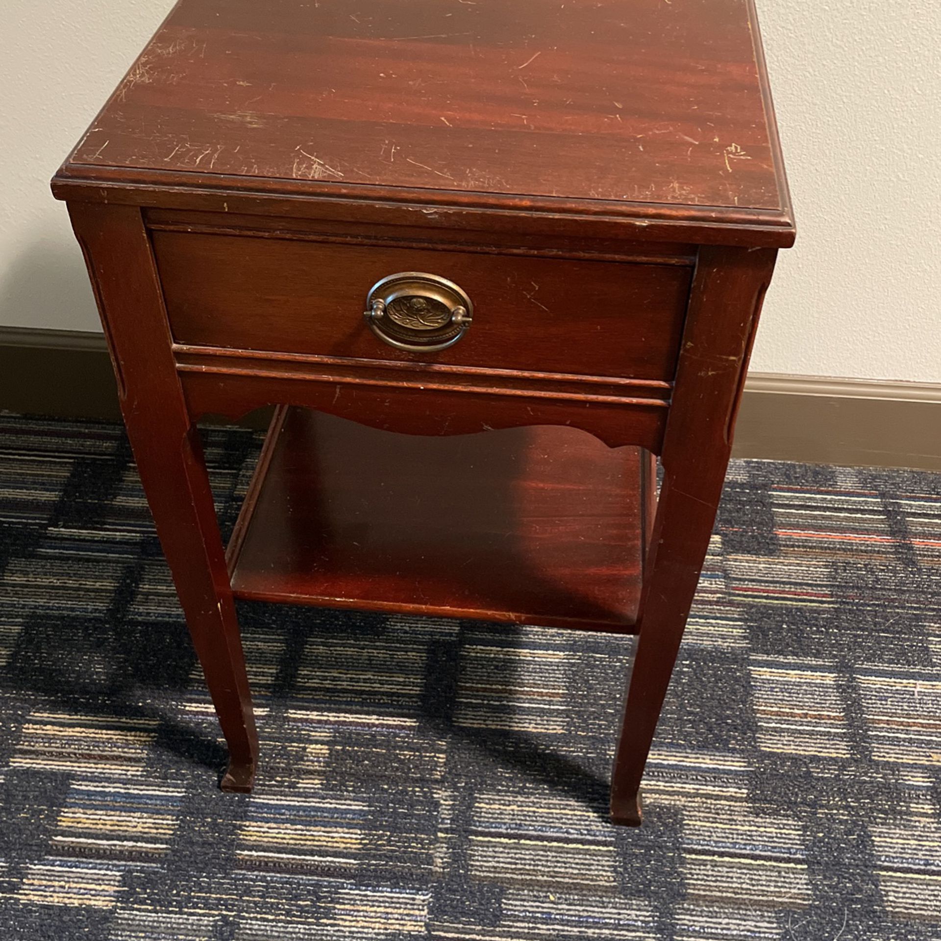 Small Cherry Antique End Table.