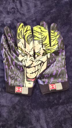 Rare Large Under Armour Joker Football Reciever Gloves