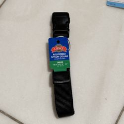 Black Nylon Large Dog Collar
