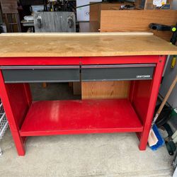 Craftsman two drawer work Station with adjustable shelf