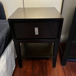 West Elm Dark Brown Nightstand  ( Only One ) 