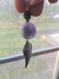 Dogtooth Amethyst necklace or keychain