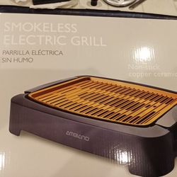 Brand New Smokeless Electric Non-stick Copper Ceramic Plate Grill In The Box 