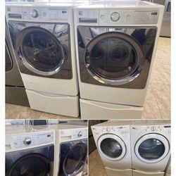 Kenmore & Whirlpool Washer & Gas Dryer Sets On Pedestals 