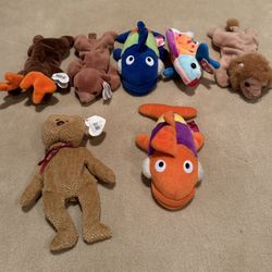 Lot of 7 TY Beanie Babies / Plush
