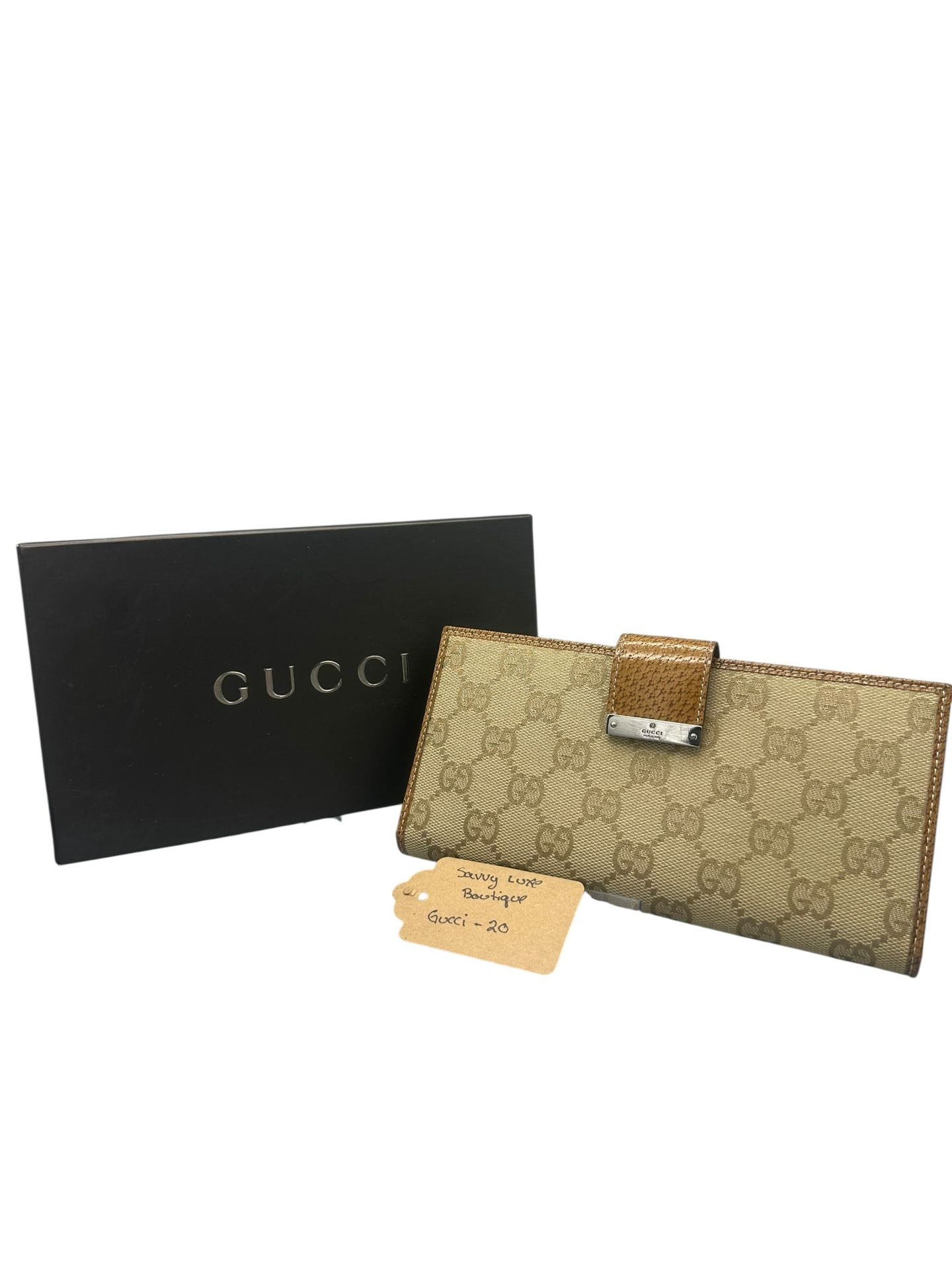 Gucci GG Monogram Wallet with Box & Authentication Card