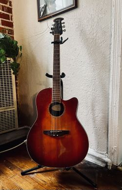 Ovation CS24 Celebrity Series Traditional Mid-Depth Acoustic-Electric Guitar Sunburst